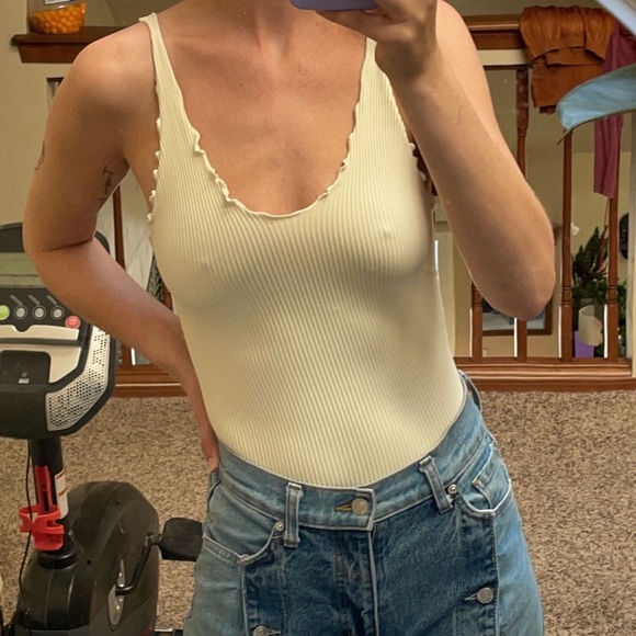 Free People Lettuce Edge Seamless Bodysuit - Picture 3 of 5